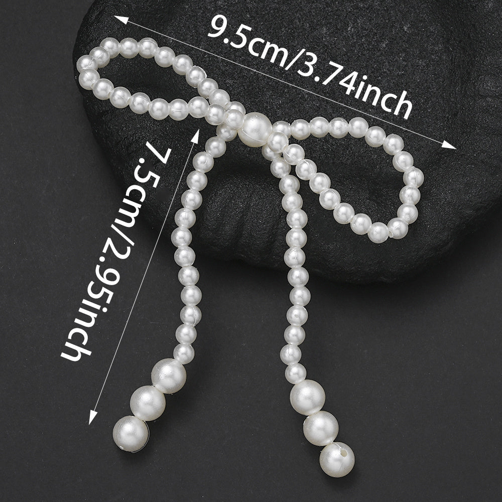 Faux Pearl Bowknot Embellishments
