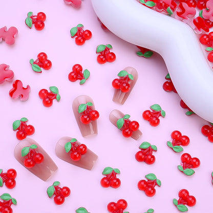 3D Cherry Resin Charms