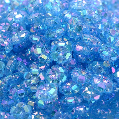 Multicolor AB Shiny Flower Acrylic Beads