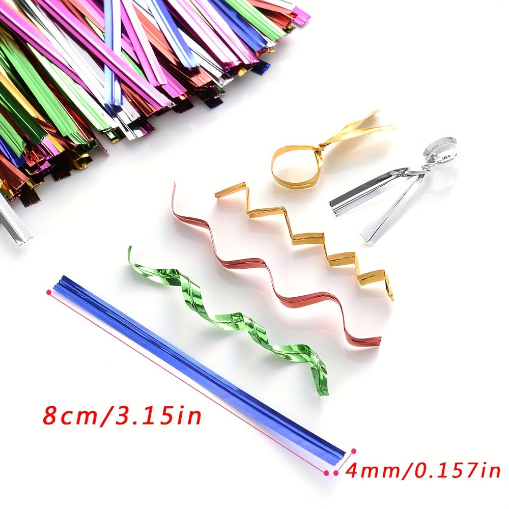 800-Piece 4 mm Gold Metal Wire Ties