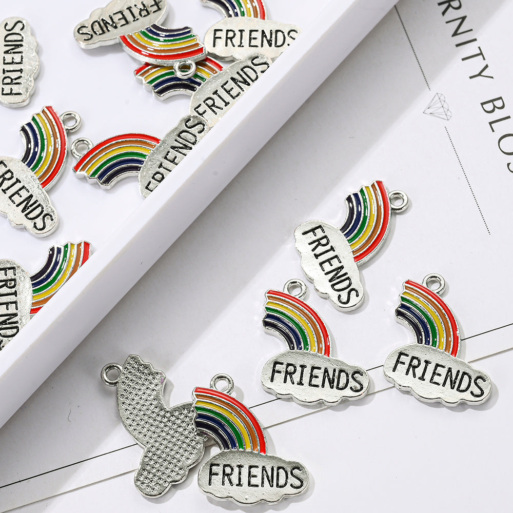 Rainbow Enamel Catfish Love Pendants