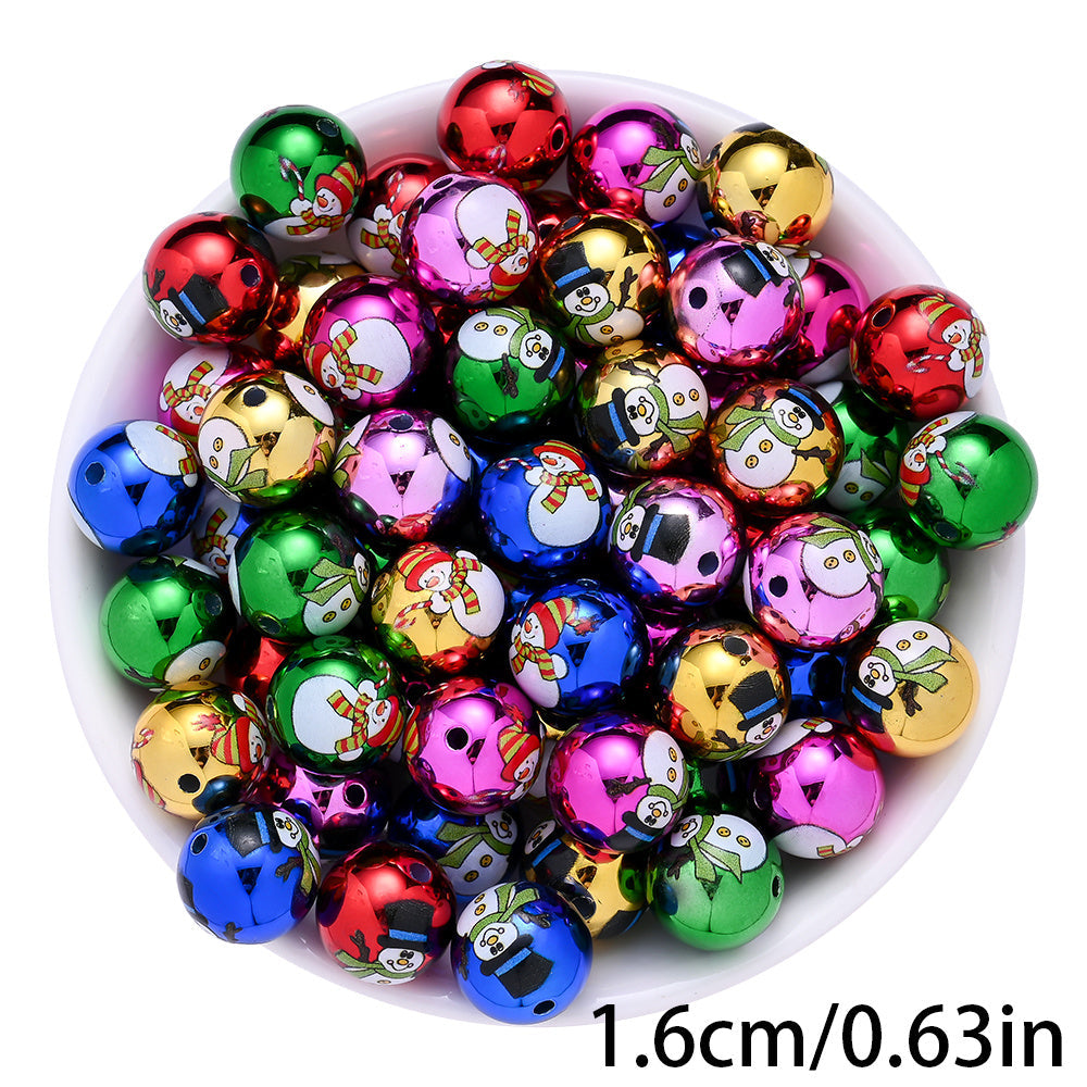 Christmas Acrylic Santa Claus Beads