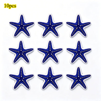 Marine-Themed Wooden Beads
