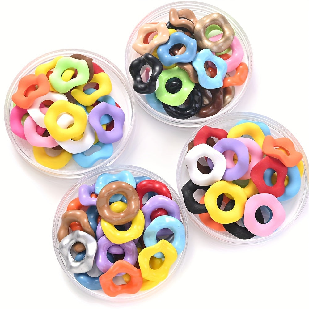 Glossy Matte Irregular Acrylic Beads