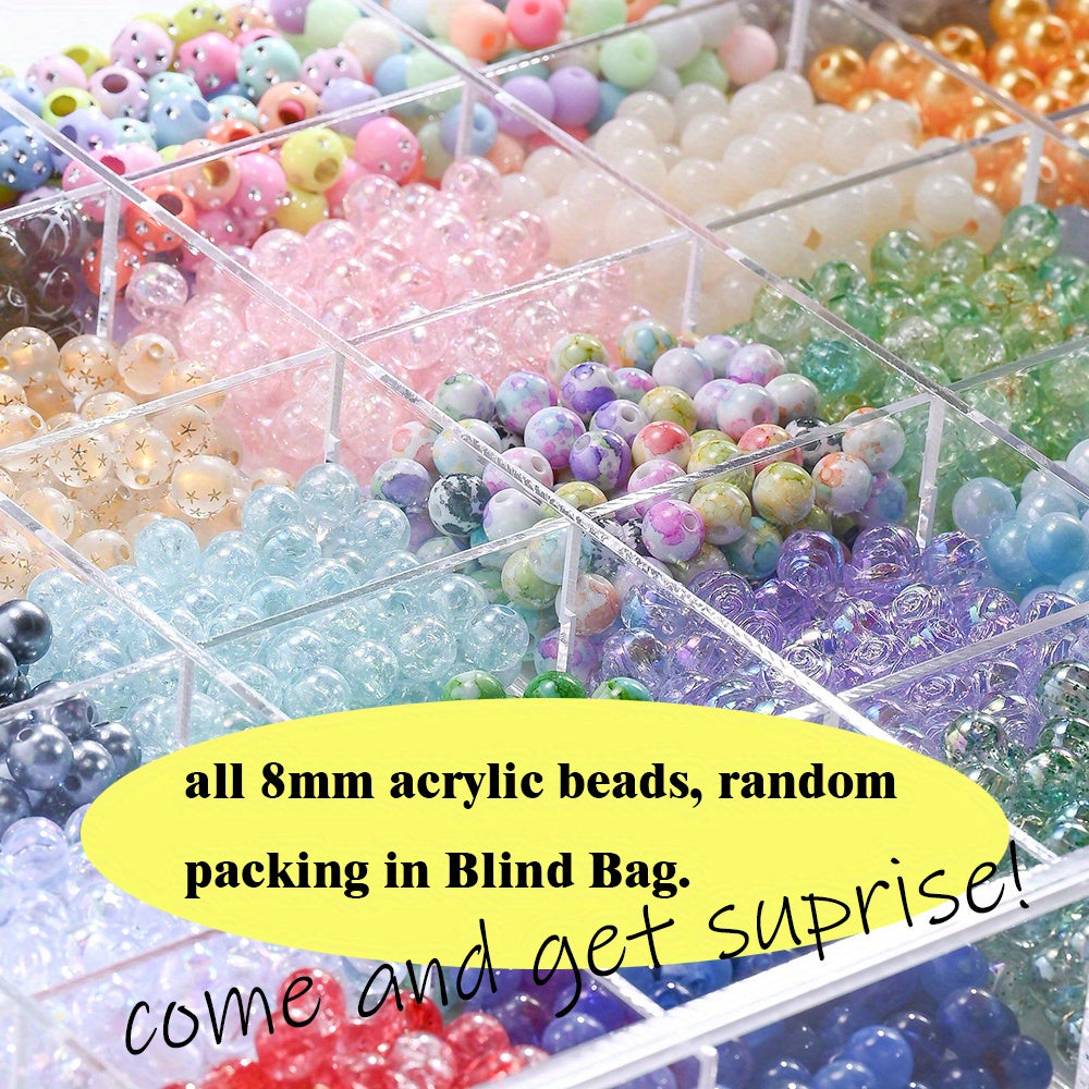 1/5/20/20bags 8mm Acrylic Beads Blind Bag