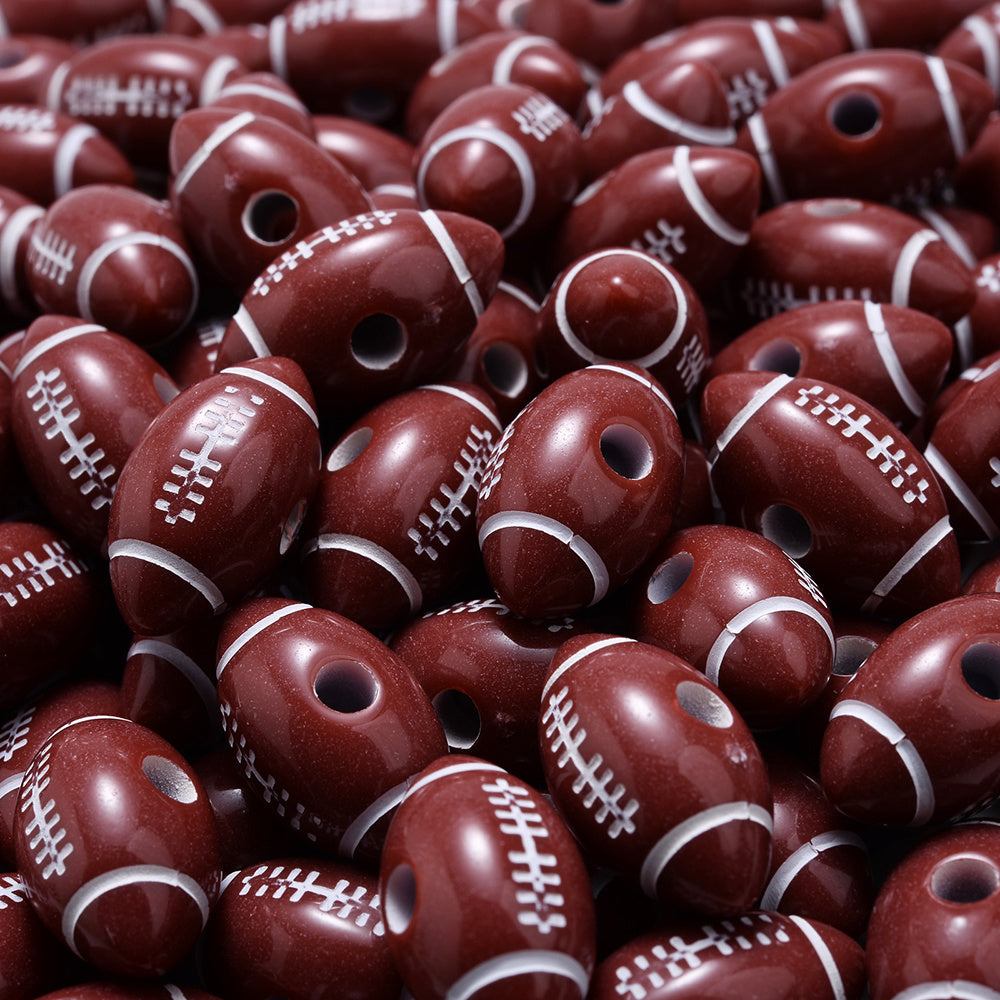 250pcs Sports Wooden Beads