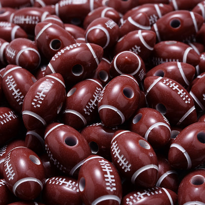 250pcs Sports Wooden Beads