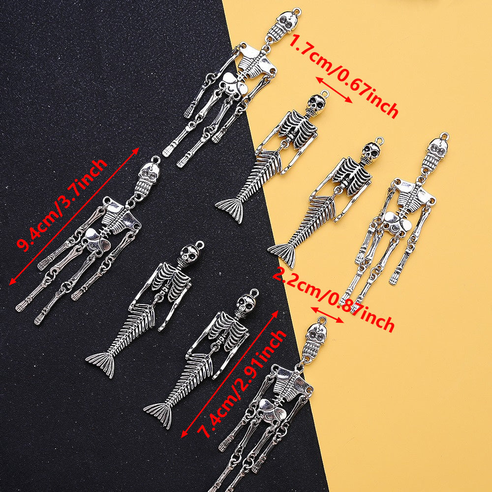 Halloween Mermaid Skull Charms