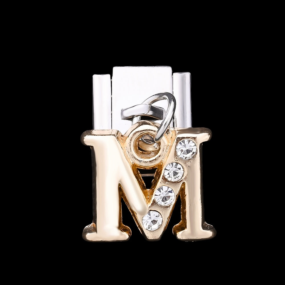 1PC Rhinestone A-Z Letter Modular Bracelet Charm Set