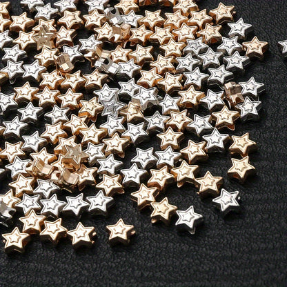 100PCS 6×7mm Star-Shaped Plastic Bead Set