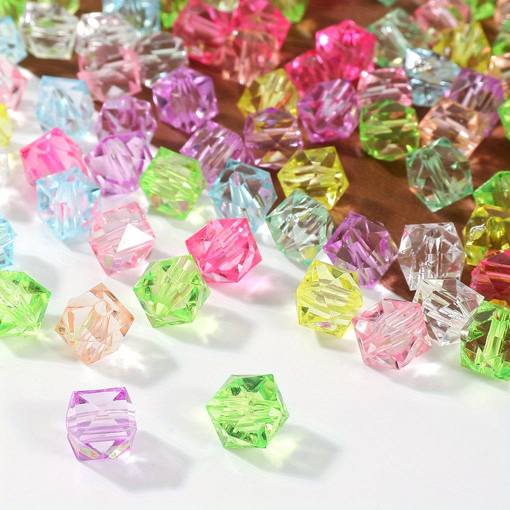 Clear Square Acrylic Beads
