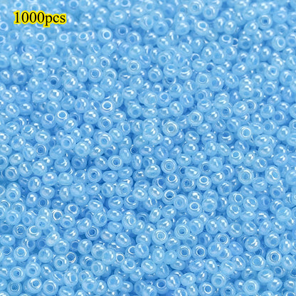 1000pcs 2mm Random Color Glass Seed Beads