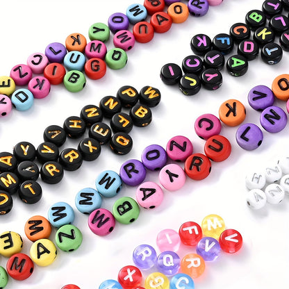 Mixed Acrylic Letter Beads Set