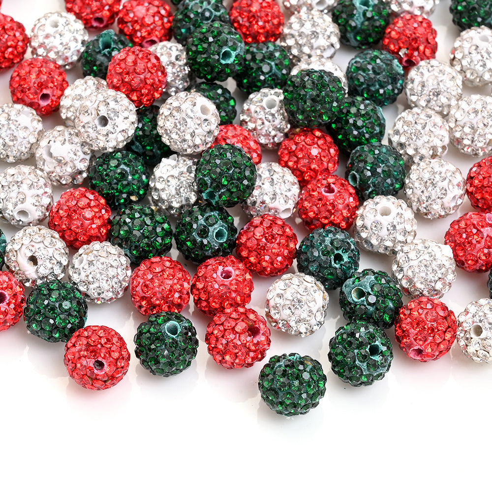 20pcs 10mm Christmas Halloween Resin Rhinestone Beads