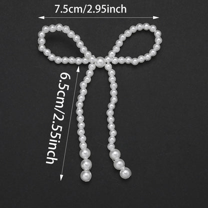 Faux Pearl Bowknot Embellishments