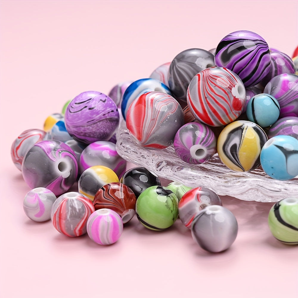 8–16mm Multicolor Round Acrylic Bead Set