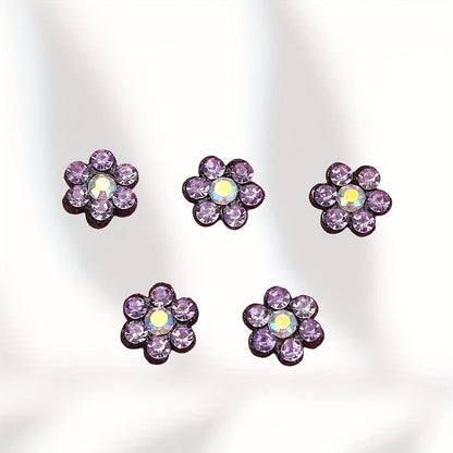 Plum Blossom Rhinestone Patches