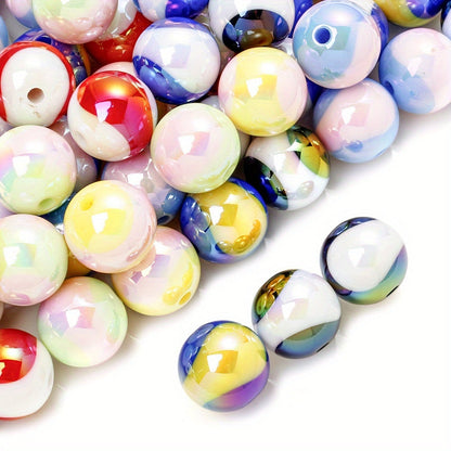 Two-Tone Round Acrylic Beads