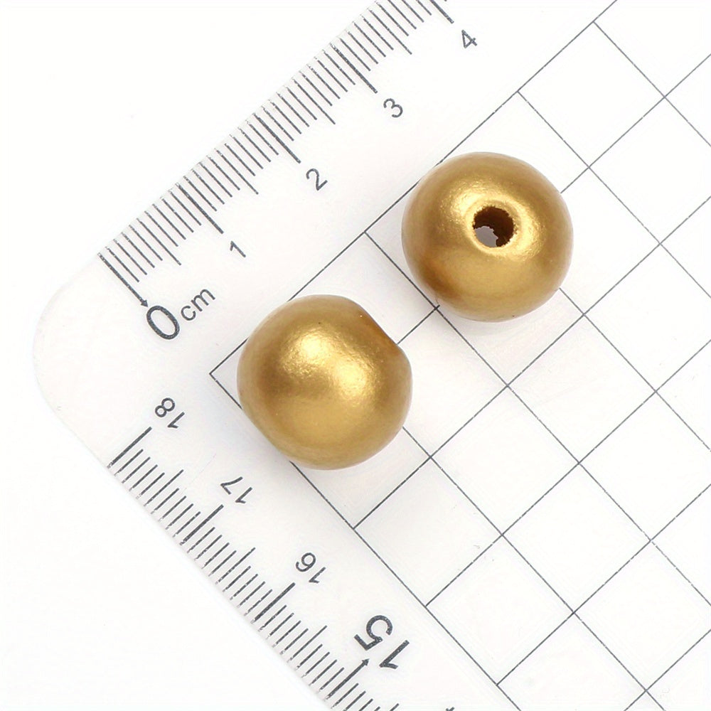 20pcs Christmas Wooden Round Beads