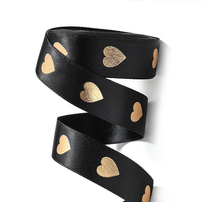 1 Roll 5 Yards Peach Heart Hot Stamping Ribbon