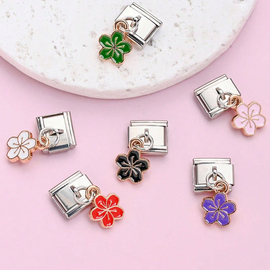 Cherry Blossom Module Bracelet Pendant Charms