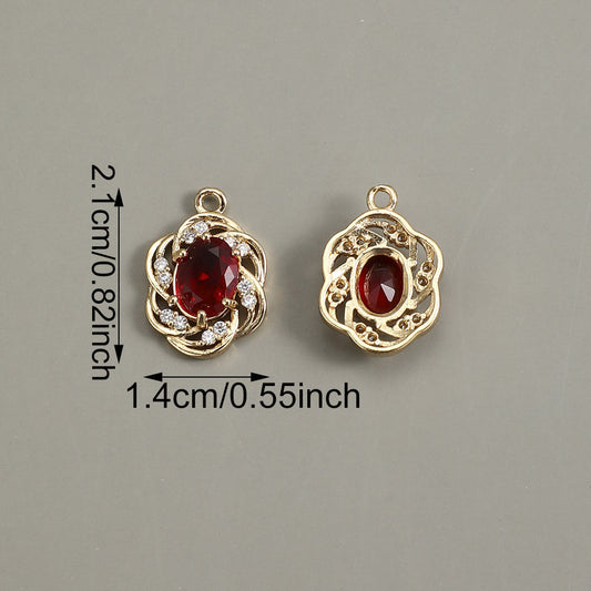 Glass Flower Pendants