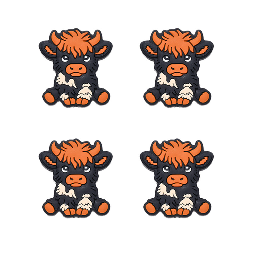 4PCS Farm Animal Silicone Bead Set