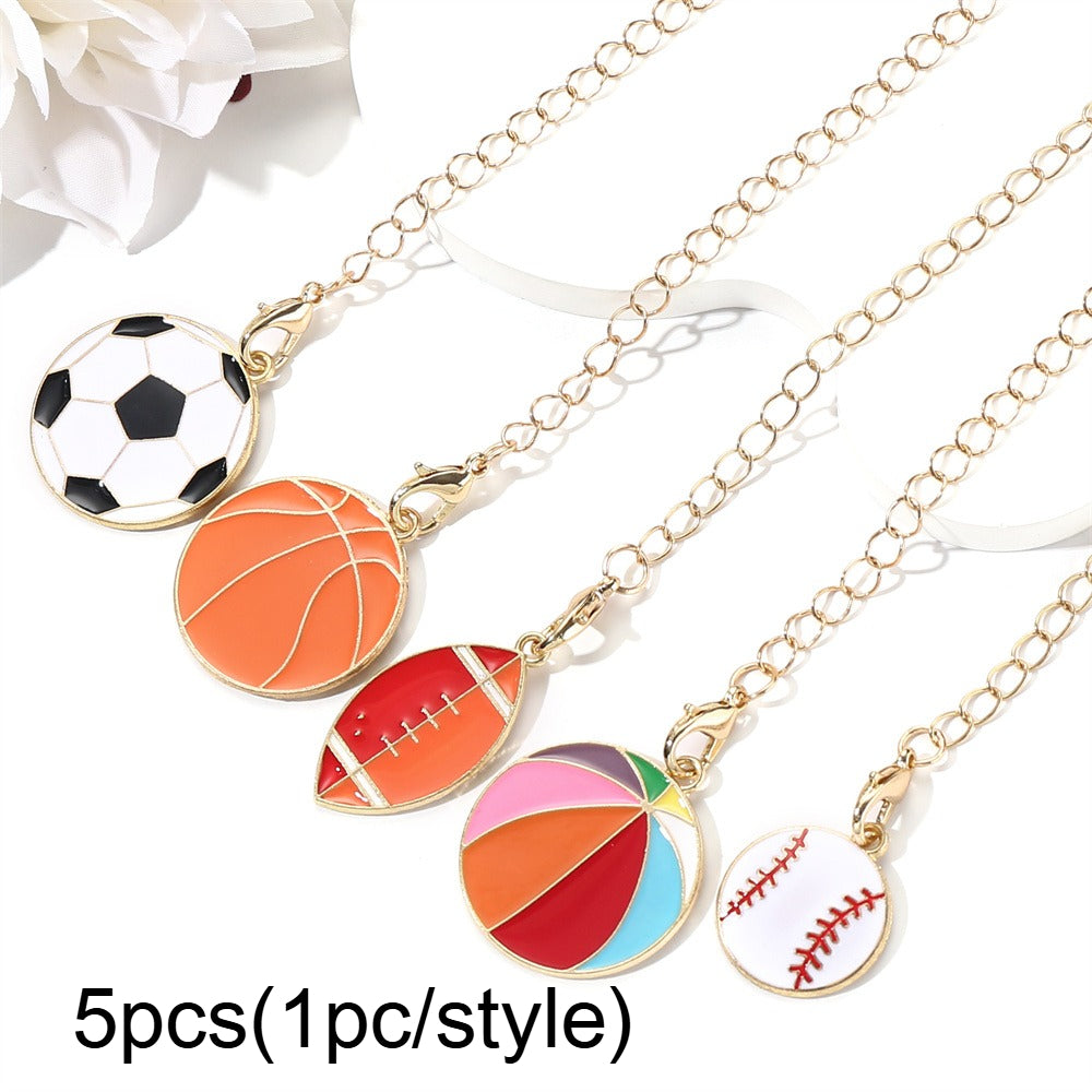 Sports Theme Enamel Pendant Charms