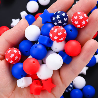 Patriotic Silicone Bead Mix
