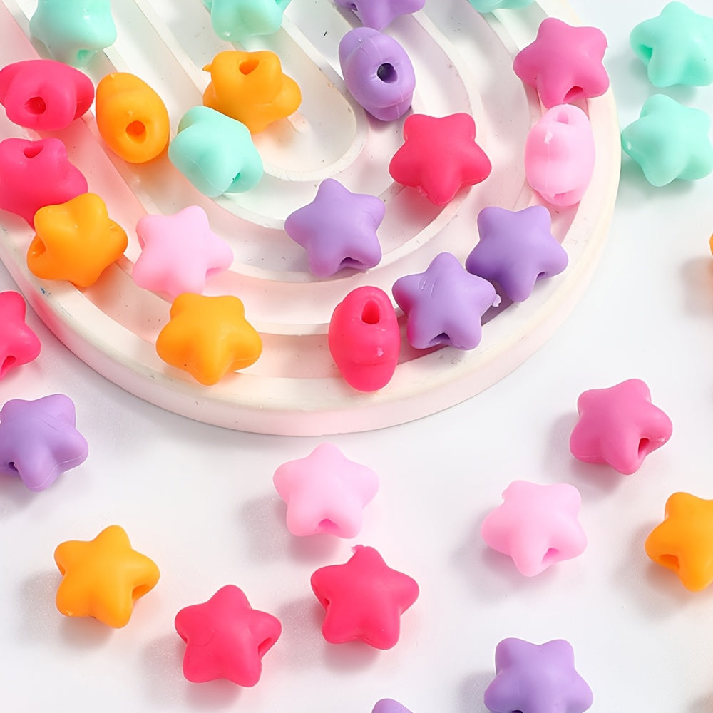 20-Piece Multicolor Heart-Shaped Silicone Beads