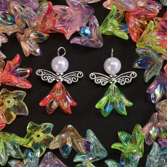 Random Color Lily Petal Acrylic Charms
