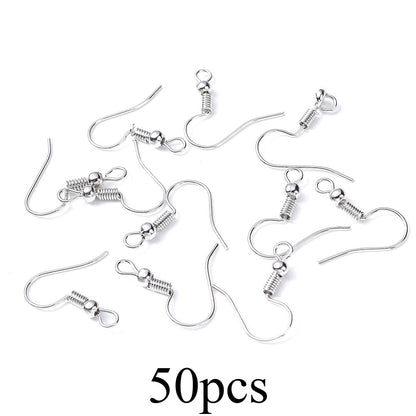 50-Piece 20x17 mm Ball & Coil Earring Hooks