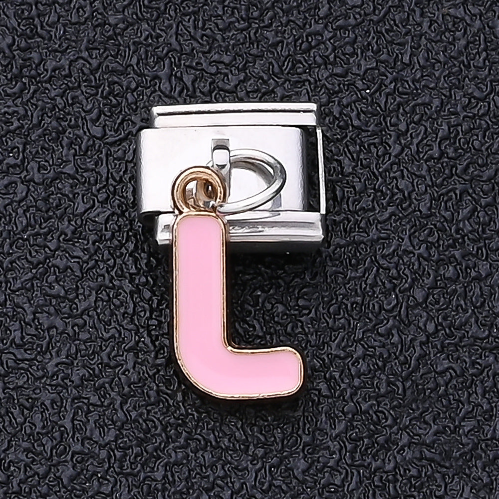 1PC A-Z English Letter Charm Link Set for 9mm Bracelets