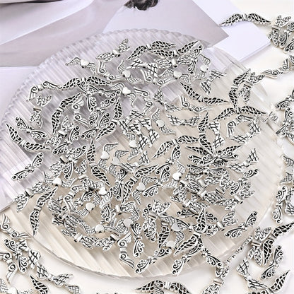 20pcs/set 22x81mm Ancient Silver Wing Alloy Charms