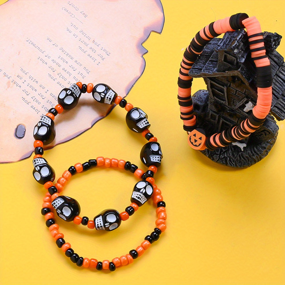 Halloween Beaded Bracelet Set