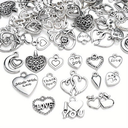 Vintage Metal Heart Pendants