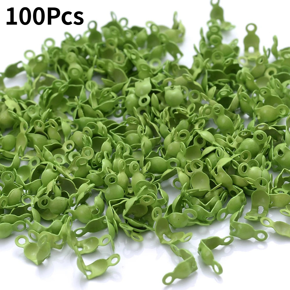 100/200pcs 4x8mm Ball Chain Connector Crimp Beads