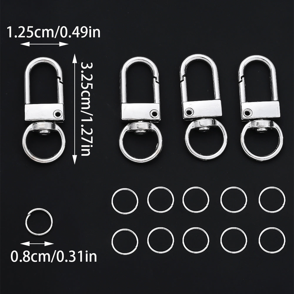 20-Piece Keychain Set with 100 Hanging Rings