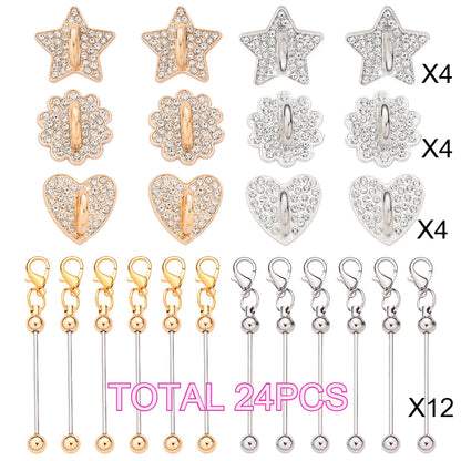 Star Heart Self-Adhesive Keychain Set