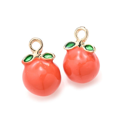 2PCS Fruit Series Alloy Pendant Set