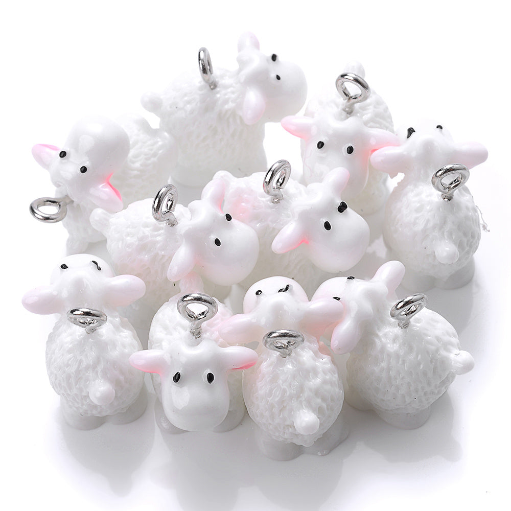 Resin Lamb Pendants