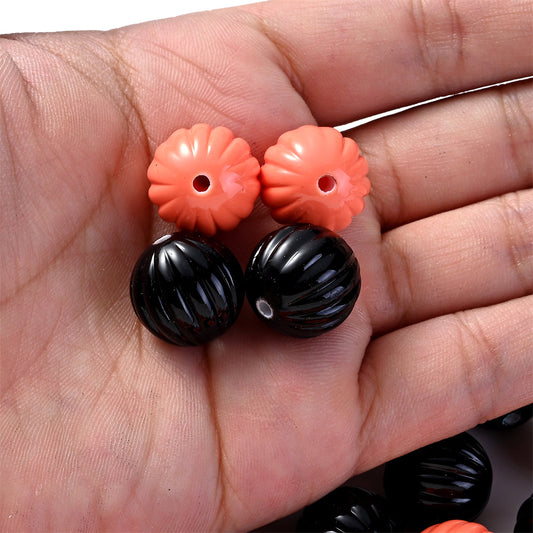 50pcs 15mm Acrylic Pumpkin Beads