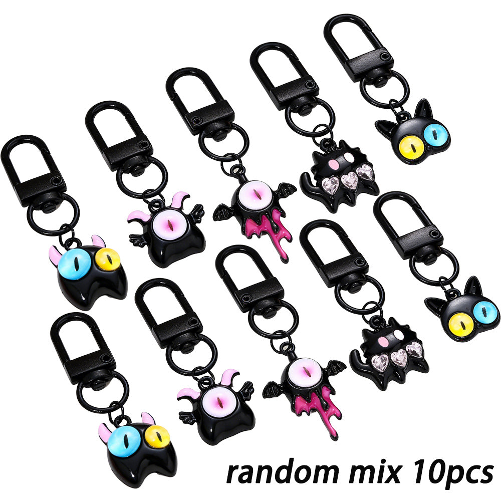 Gothic Black Evil Eye Pendant Charms