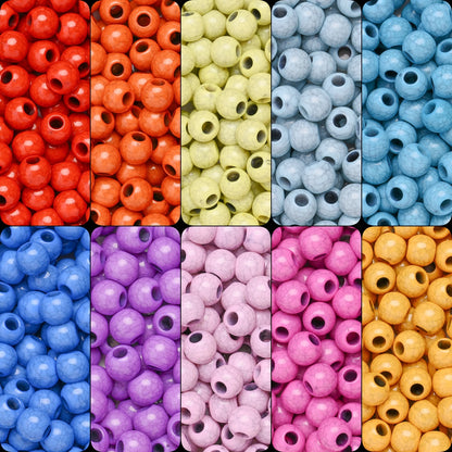 100pcs/set Imitation Stone Crack Round Beads