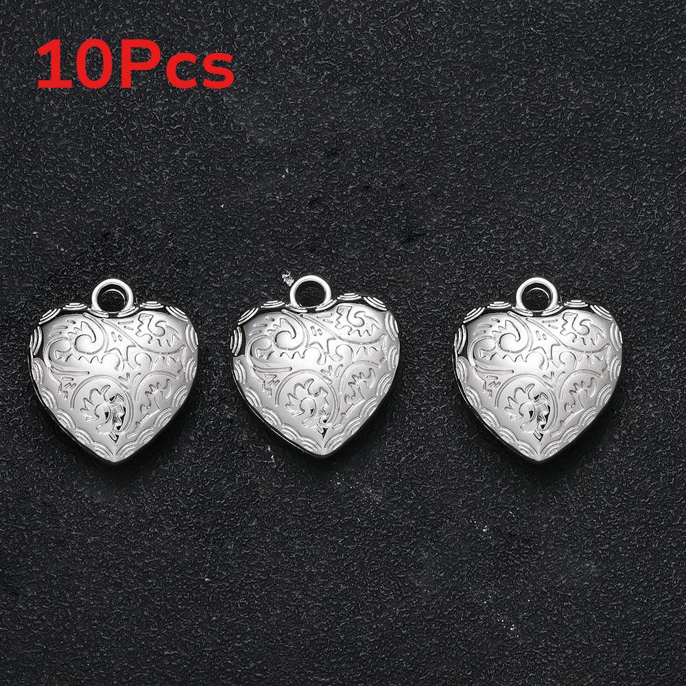 10PCS Gold & Silver CCB Love Pendant Set