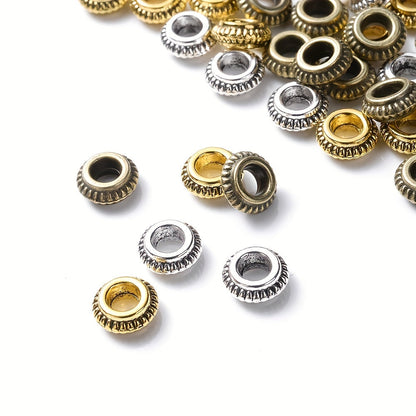 Antique Gold Wheel Metal Spacer Beads
