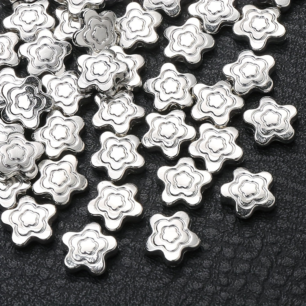 Swirl Flower Plastic Spacer Beads