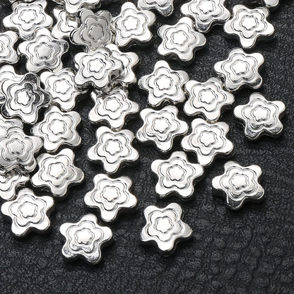 Swirl Flower Plastic Spacer Beads