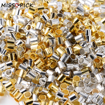 500pcs 1.5/2.0mm Multicolor Tube Crimp Beads