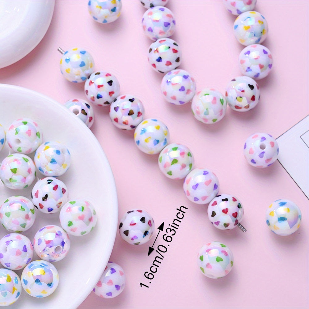 Multi-Color Love Acrylic Beads
